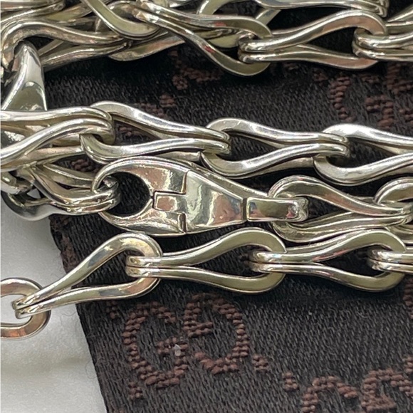 Authentic Gucci 5.5 mm wide vintage sterling silver chain +pendant unisex - Picture 2 of 15